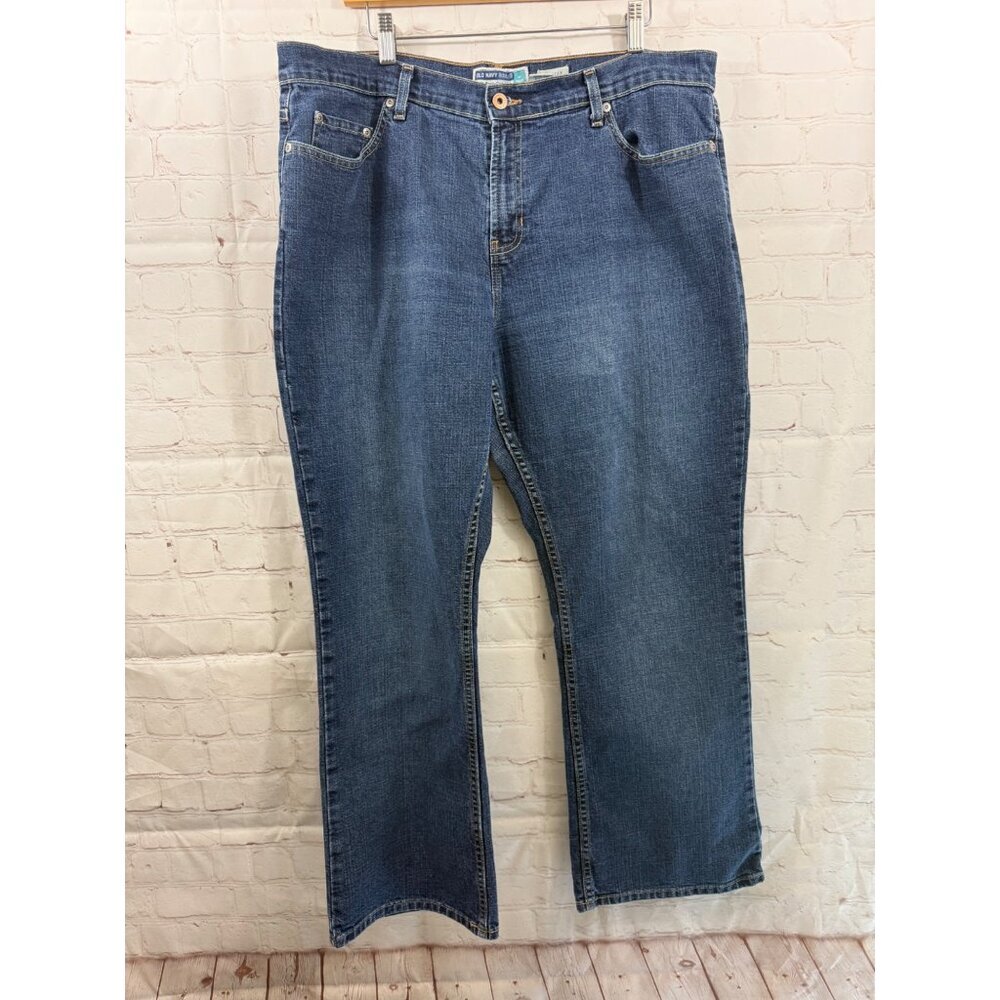 Old Navy Bootcut Jeans Womens Plus Size 18 Short High Waisted Stretch Denim